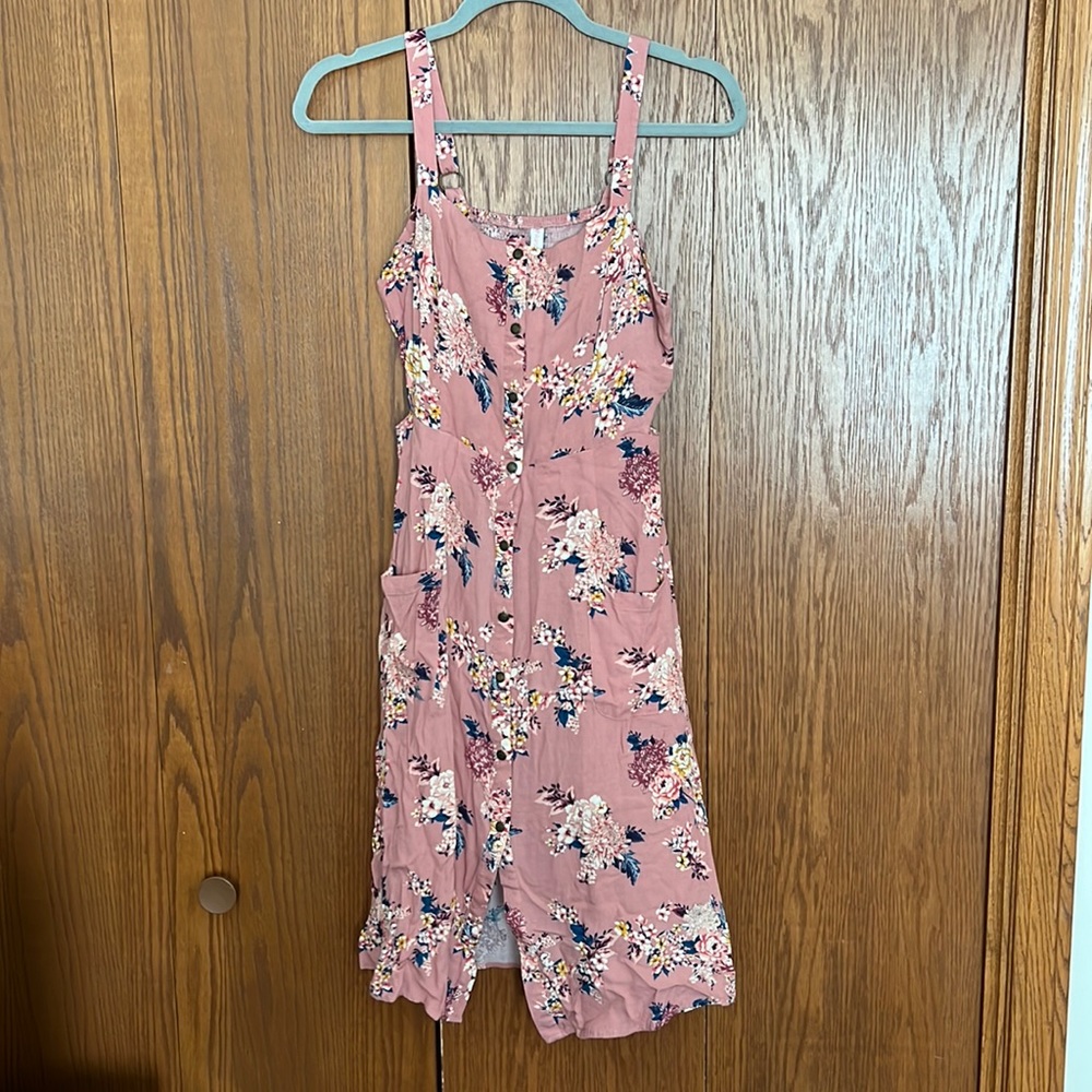 Flowered midi dress
